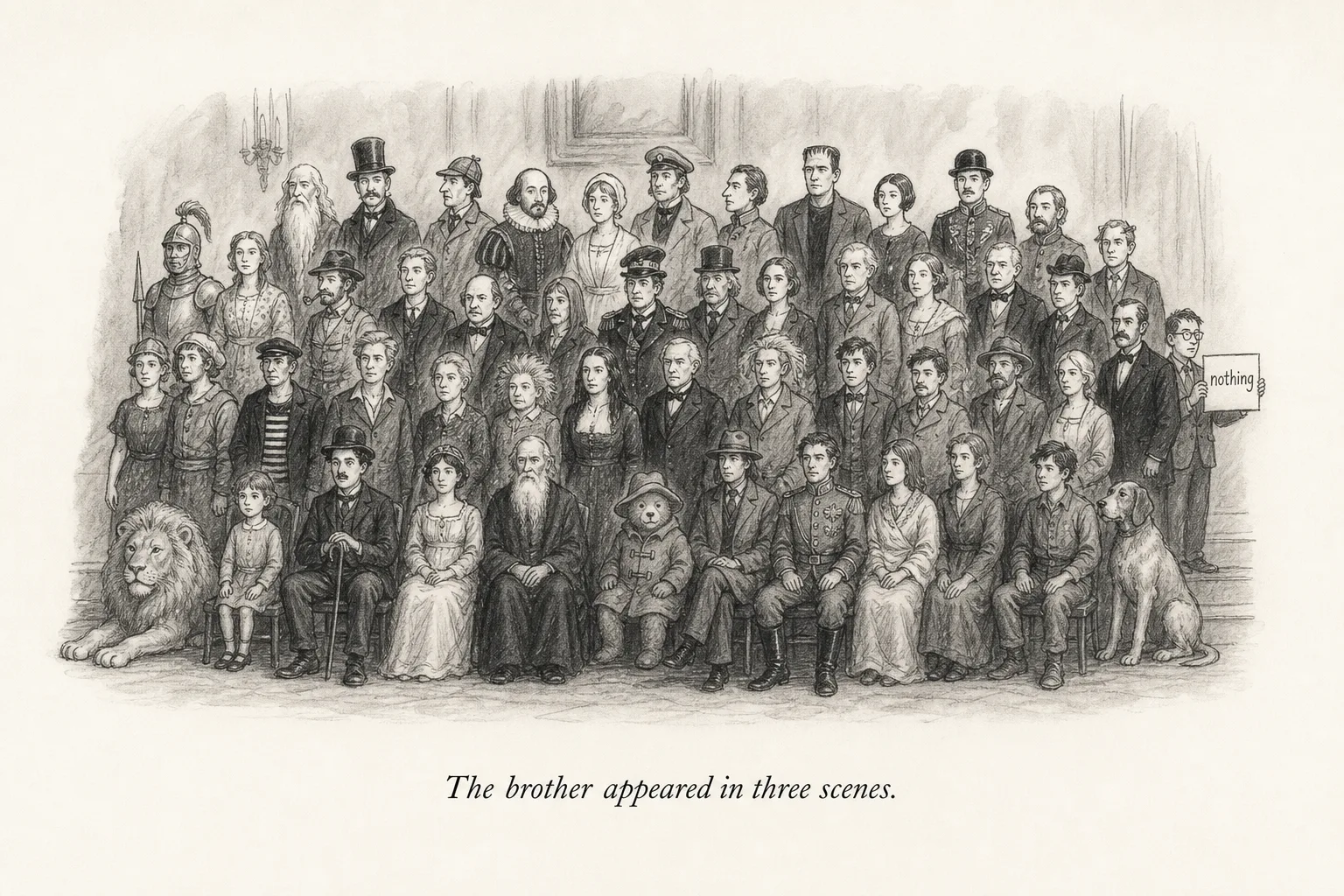 The character who appears in three scenes