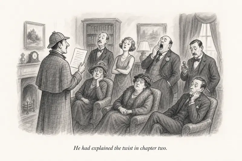 The reader knows too much, too soon
